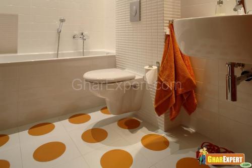 Ceramic Tile flooring in Bathroom