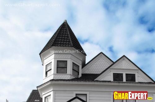 Wooden cone roof top cupola Wooden cone roof top cupola