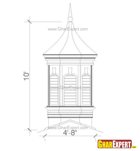  Arrow pointed towards sky for hexagon shaped cupola finials