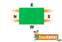 plot having roads on two sides