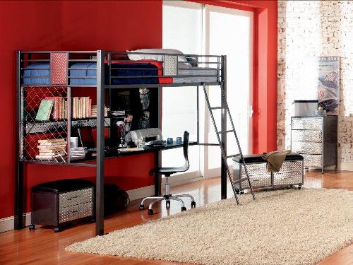 Designs For Teenage Bedrooms. Loft Bed in Teen Bedroom