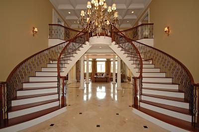 Wooden staircase railings are durable and strong 