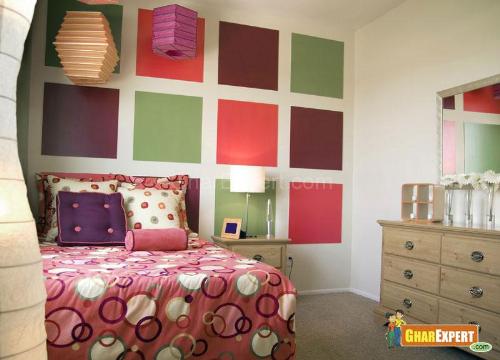 Decoration with Colorful Pillows and Bedspreads