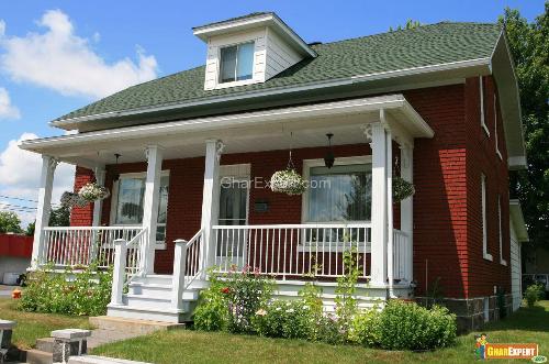 Red & Green contrast color on exterior walls