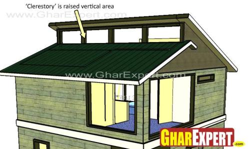 Clerestory separate rooflines