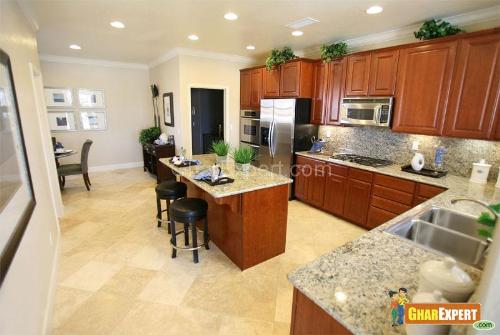 Granite counter tops with cool polished surface offer an excellent surface 