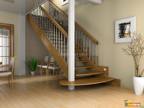 Matching wooden flooring with Staircase railing