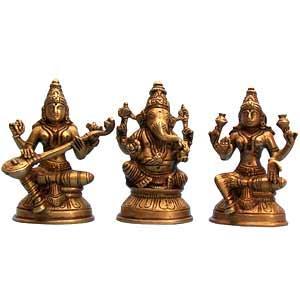 Pooja room idols in wood or metal