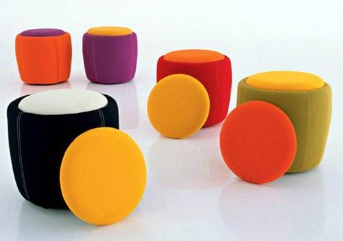 Ottomans in small living Ottomans in small living