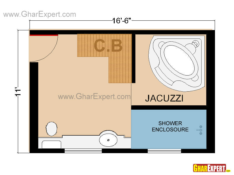 Full Bathroom Floor plan or bathroom Layout in 182 sq feet