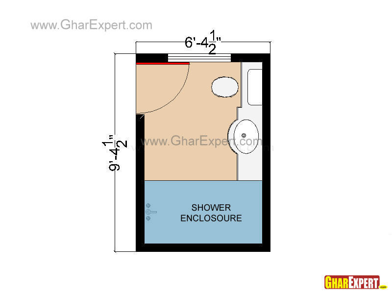 Small Bathroom Layout for 60 sq feet Bathrooms