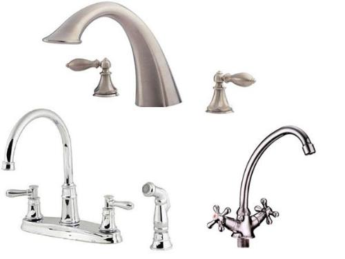 Double handle kitchen faucets