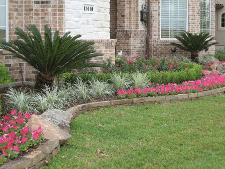 front of planting area.