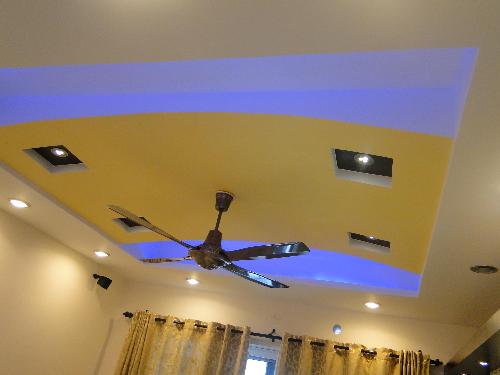 Gypsum Ceiling design with LED Lights