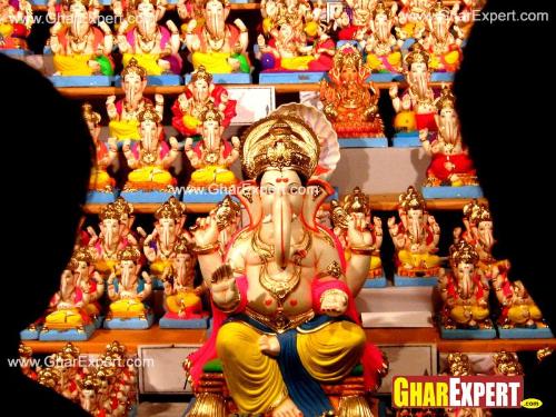 Ganpati clay models