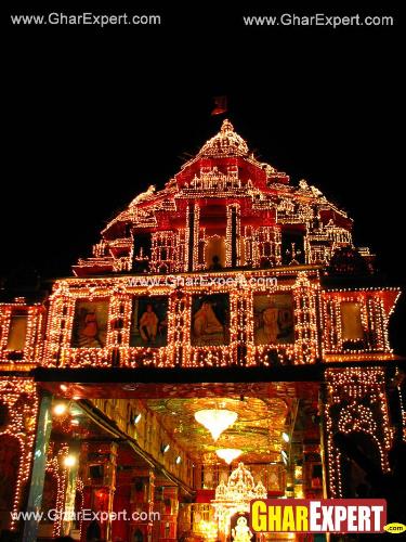 Temple(Mandir) decoration at ganesh chaturthi