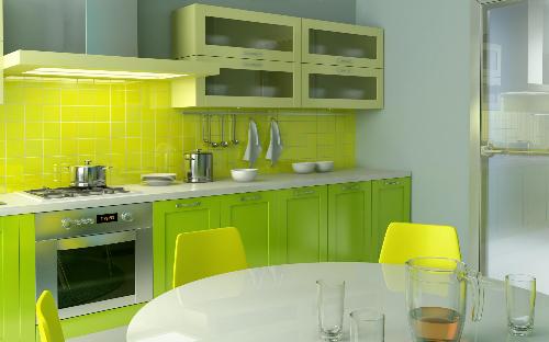 A colorful Kitchen backsplash idea