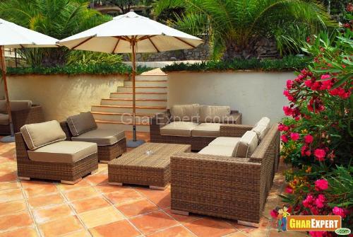 Outdoor wicker furniture