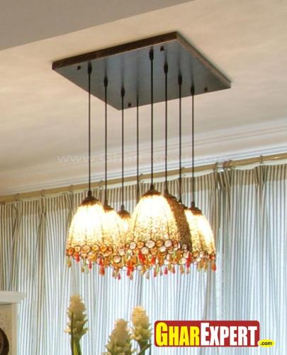 Muli-color crystal chandelier design