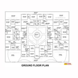 Apartment Plan for 144 Feet by 114 Feet plot (Plot Size 1824 Square Yards)