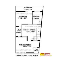 House Plan for 22 Feet by 42 Feet plot (Plot Size 103 Square Yards)