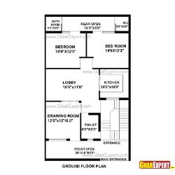 House Plan for 30 Feet by 51 Feet plot (Plot Size 170 Square Yards)