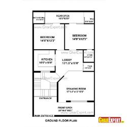 House Plan for 30 Feet by 51 Feet plot (Plot Size 170 Square Yards)
