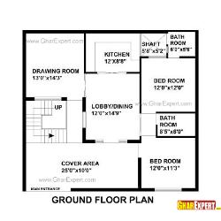 House Plan for 39 Feet by 36 Feet plot (Plot Size 156 Square Yards)