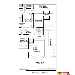 House Plan for 45 Feet by 80 Feet plot (Plot Size 400 Square Yards)