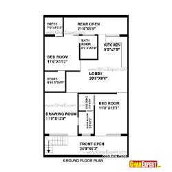 House Plan for 28 Feet by 48 Feet plot (Plot Size 149 Square Yards)