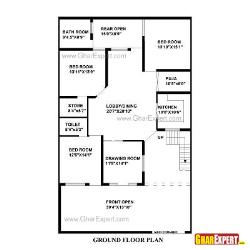 House Plan for 41 Feet by 66 Feet plot (Plot Size 301 Square Yards)