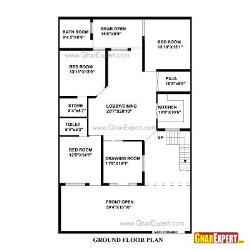 House Plan for 41 Feet by 66 Feet plot (Plot Size 301 Square Yards)