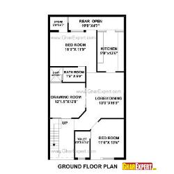 House Plan for 27 Feet by 50 Feet plot (Plot Size 150   Square Yards)