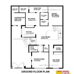 House Plan for 48 Feet by 58 Feet plot (Plot Size 309 Square Yards)