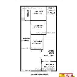 House Plan for 32 Feet by 58 Feet plot (Plot Size 206 Square Yards